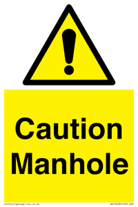 Caution Manhole
